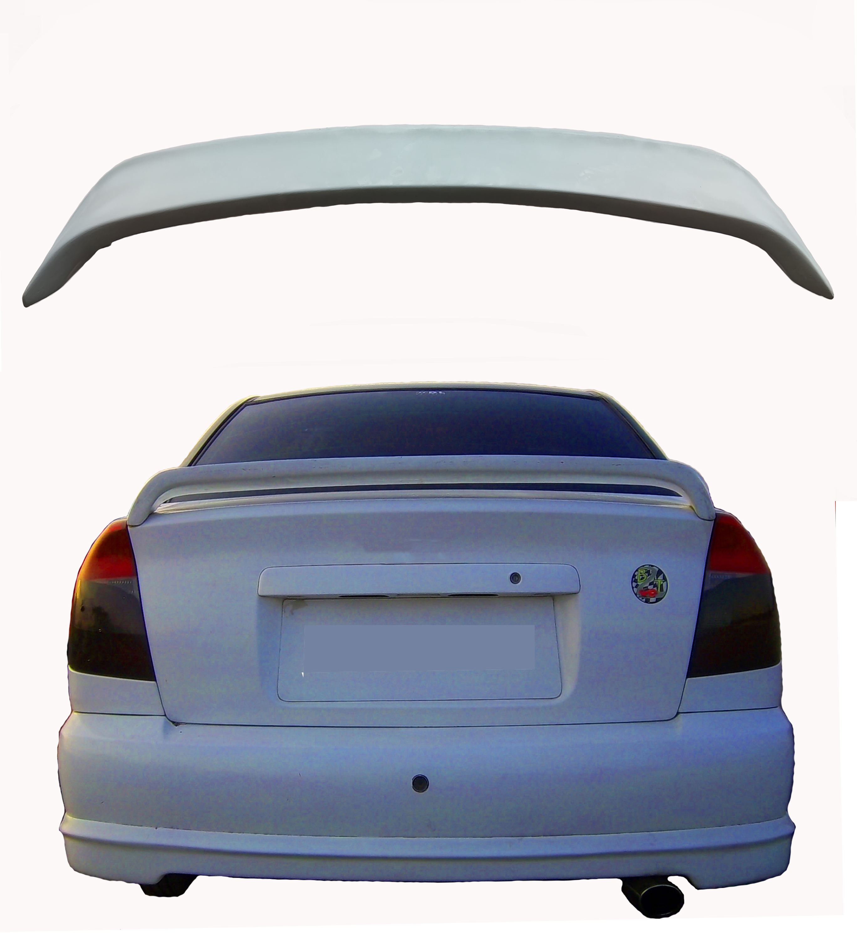 Accent |Car Spoiler| Semi-Finished(Un-Painted) Fiber Reinforced Plastic (FRP) Drilling Required.