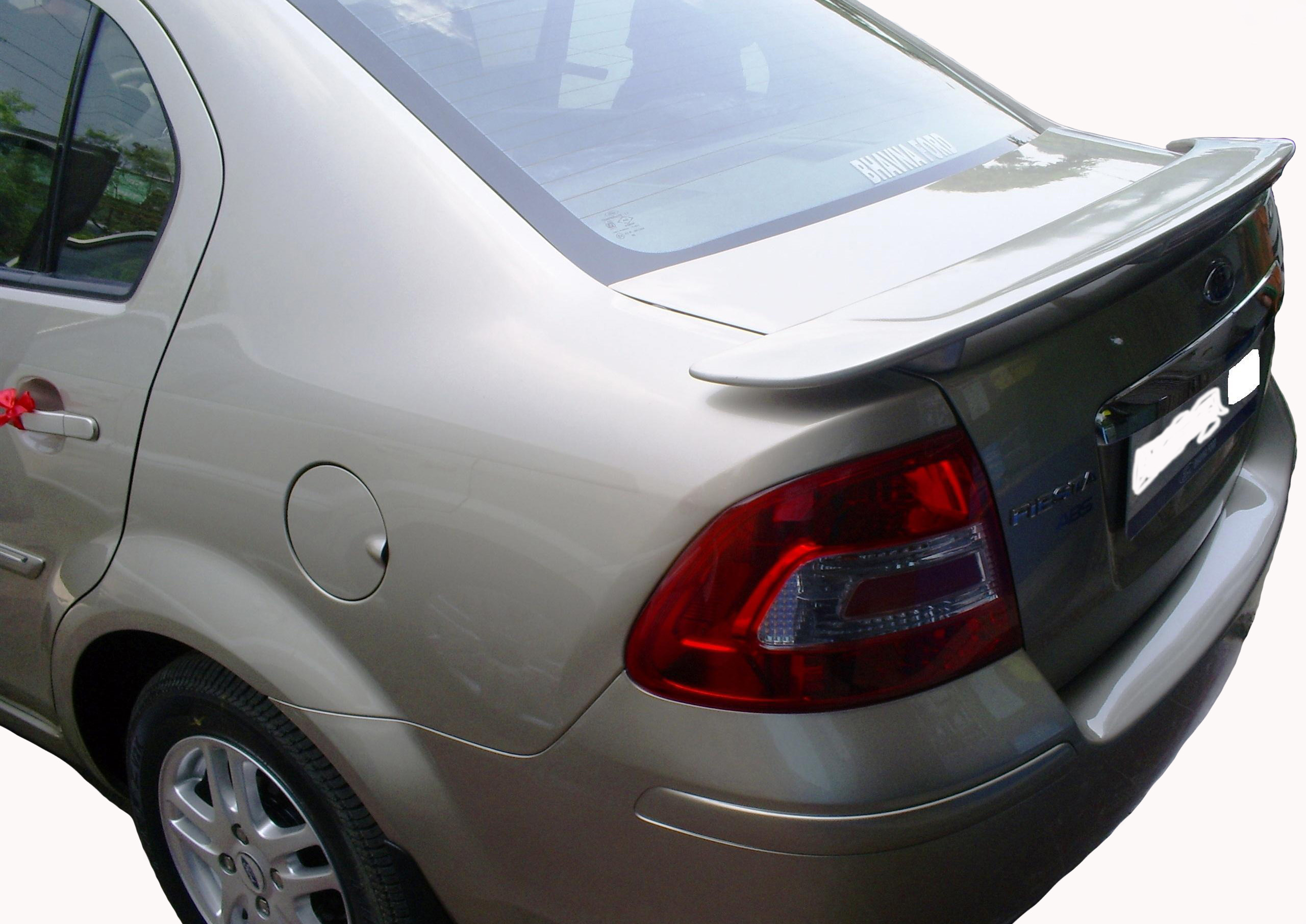 Fiesta Spoiler (Unpainted Grey) Car Spoiler with Light Weight Fiber Reinforced Plastic (FRP) Drilling Reqired