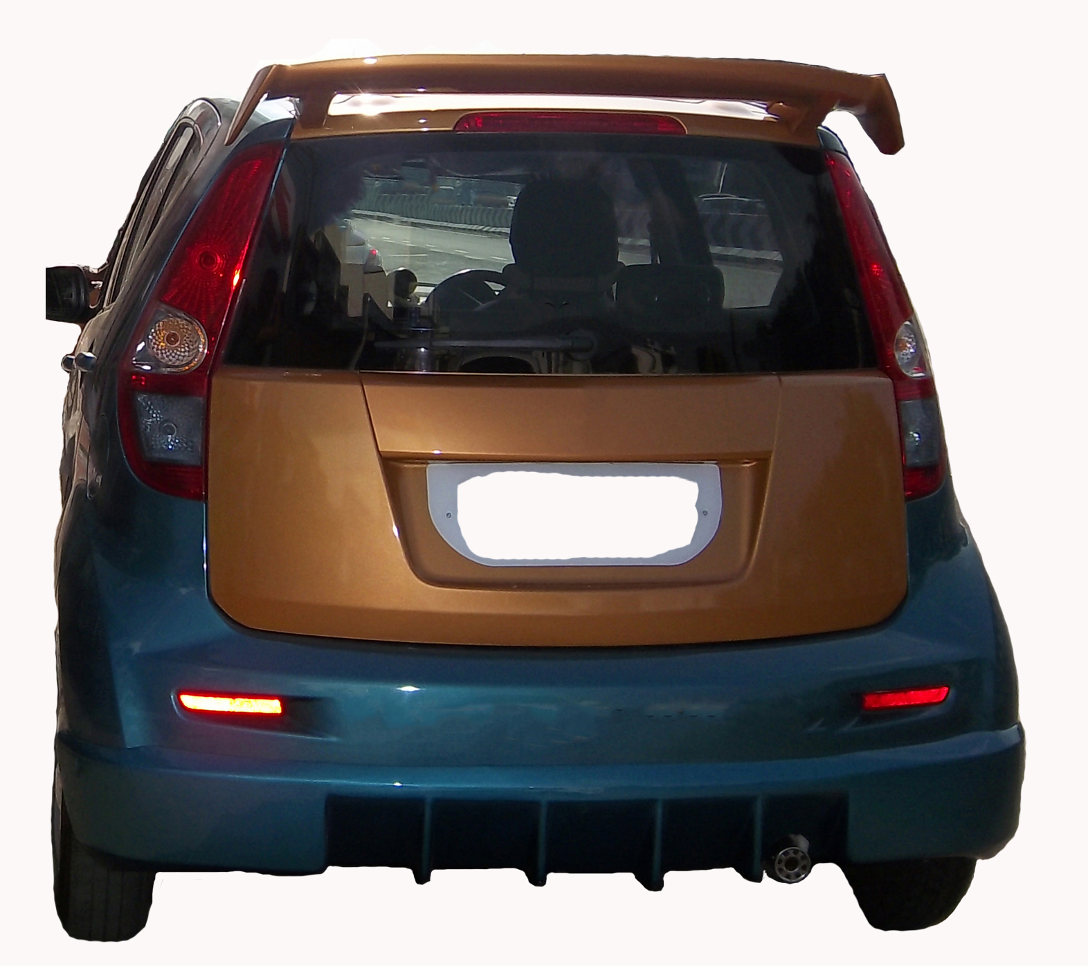 Car Spoiler with Light Weight Compatible with Maruthi Ritz. Semi-Finished Car Spoiler Maruthi Ritz (Unpainted Grey)