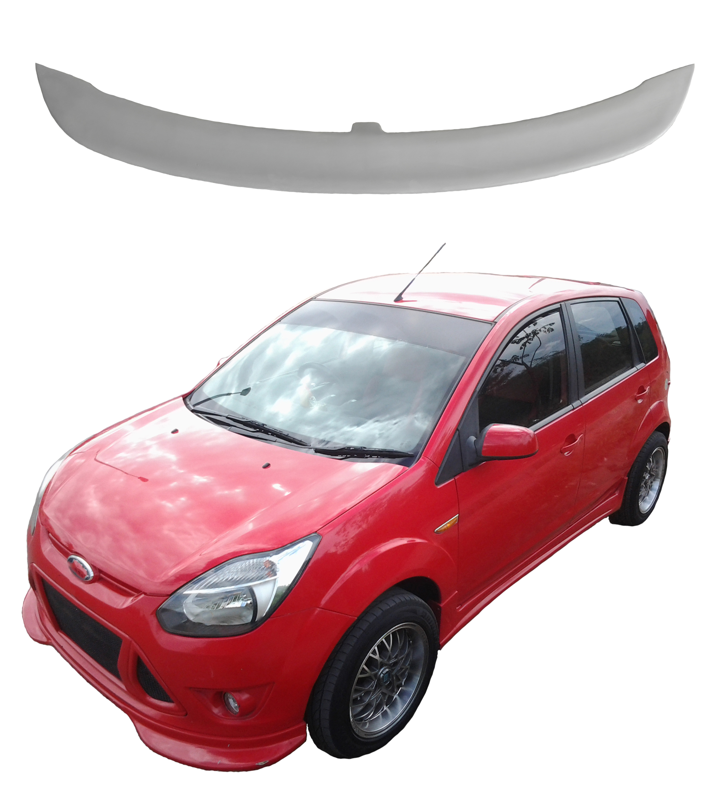 Car Spoiler Compatible to Figo (Unpainted - FRP) | New Year Gift for Car Lover |