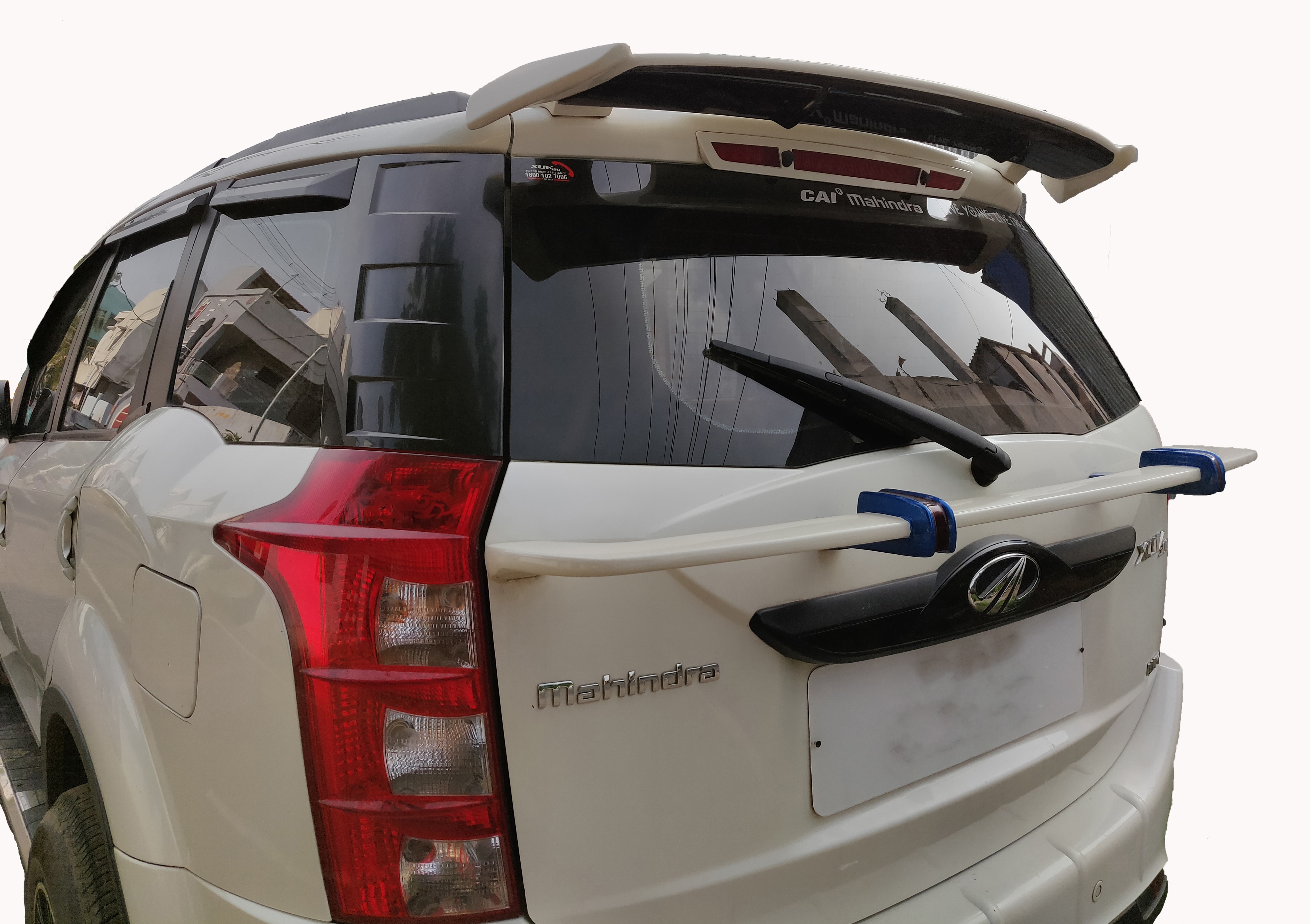 Semi-Finished Car Spoiler for XUV 500 (Unpainted Grey). Car Spoiler with Light Weight Fiber Reinforced Plastic (FRP)