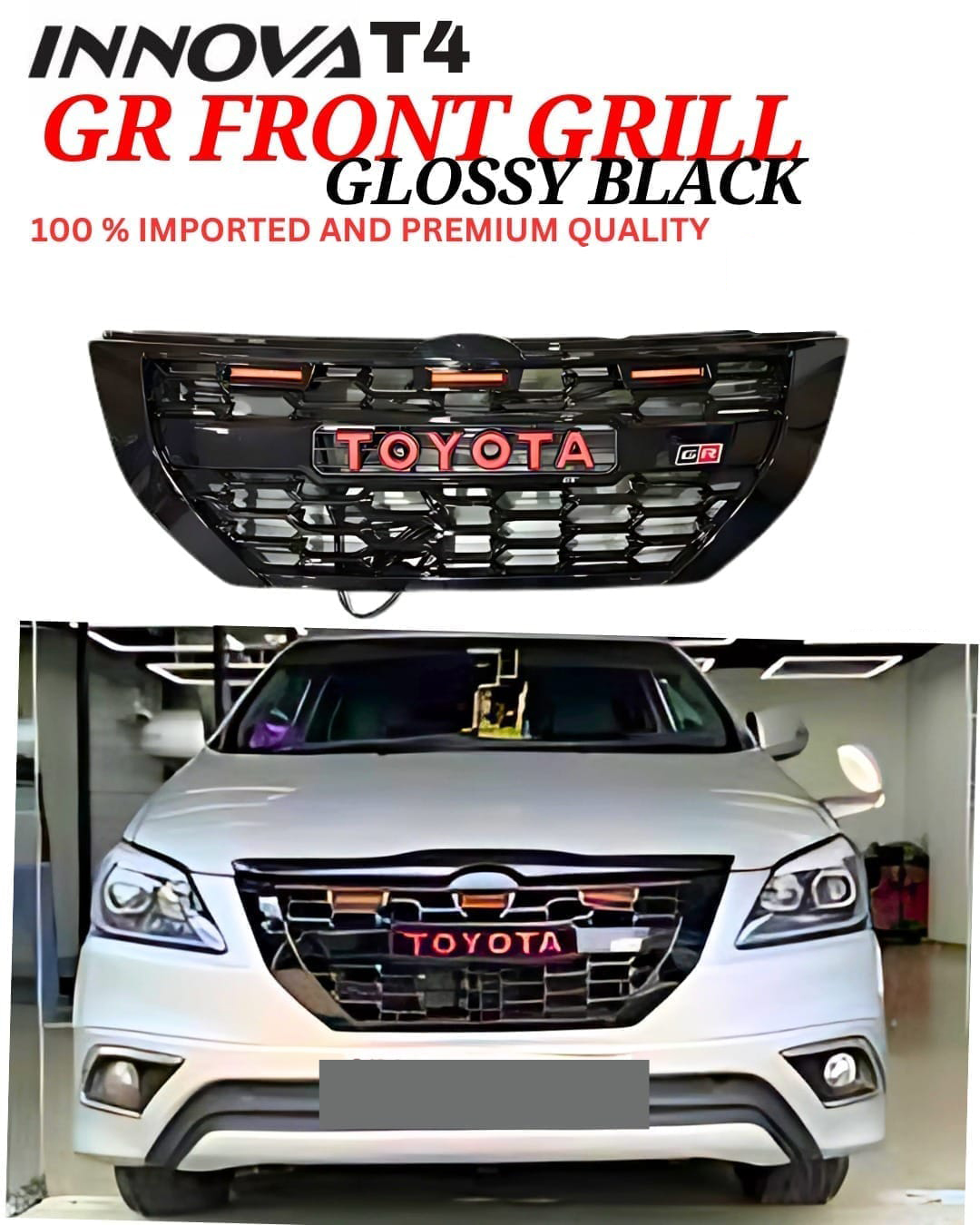 Innova Type 4 GR Front Grill Glossy Black