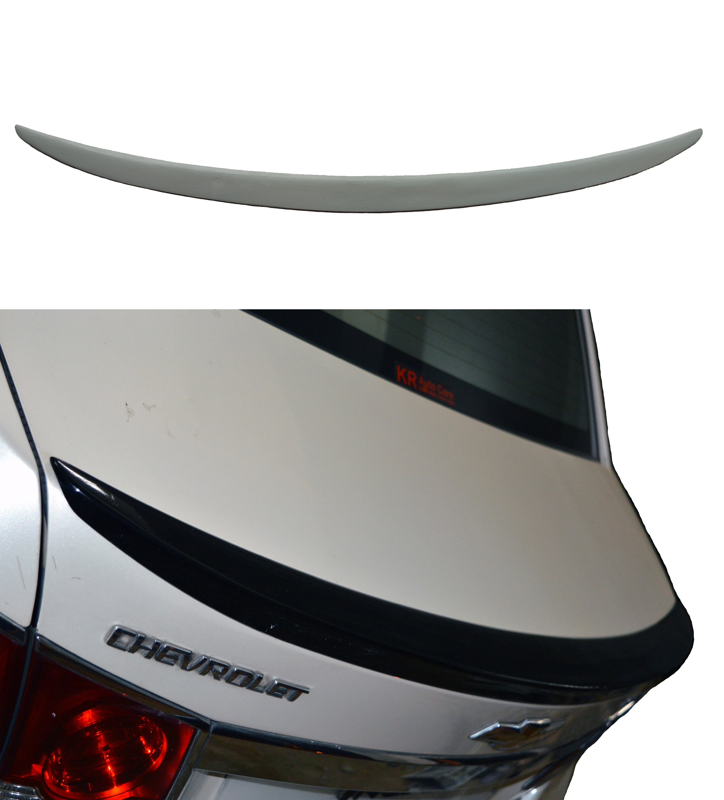 Cruze Lip Spoiler Semi-Finished (Unpainted Grey) Car Spoiler with Light Weight Fiber Reinforced Plastic (FRP)