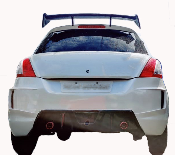 GT Racing Type Rear Wing Spoiler Compatible with Swift. (Unpainted Grey) FRP