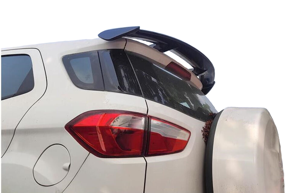 GT Type Sportz Spoiler Semi-Finished (Unpainted Grey) Car Spoiler Fiber Reinforced Plastic (FRP) Compatible with Ecosports