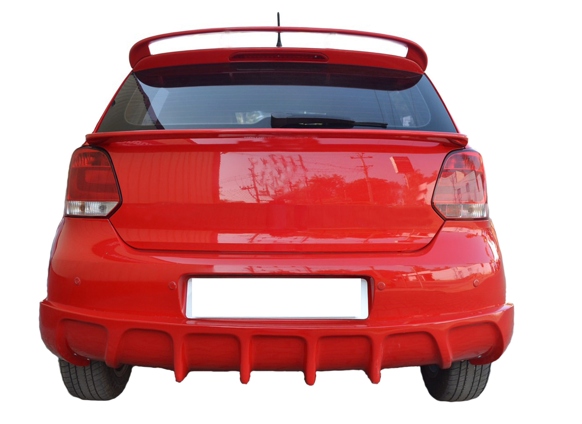 Car Spoiler Compatible to Polo Semi-Finished (Unpainted) Fiber Reinforced Plastic (FRP)