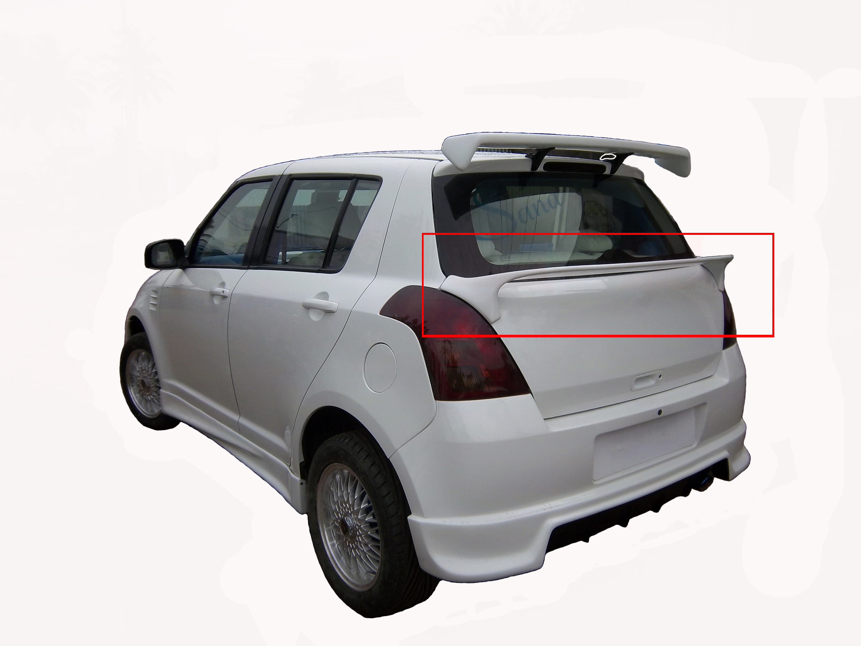 Car Spoiler| Compatible to Swift (2011 and 2014) Semi-Finished (Unpainted) Fiber Reinforced Plastic (FRP)