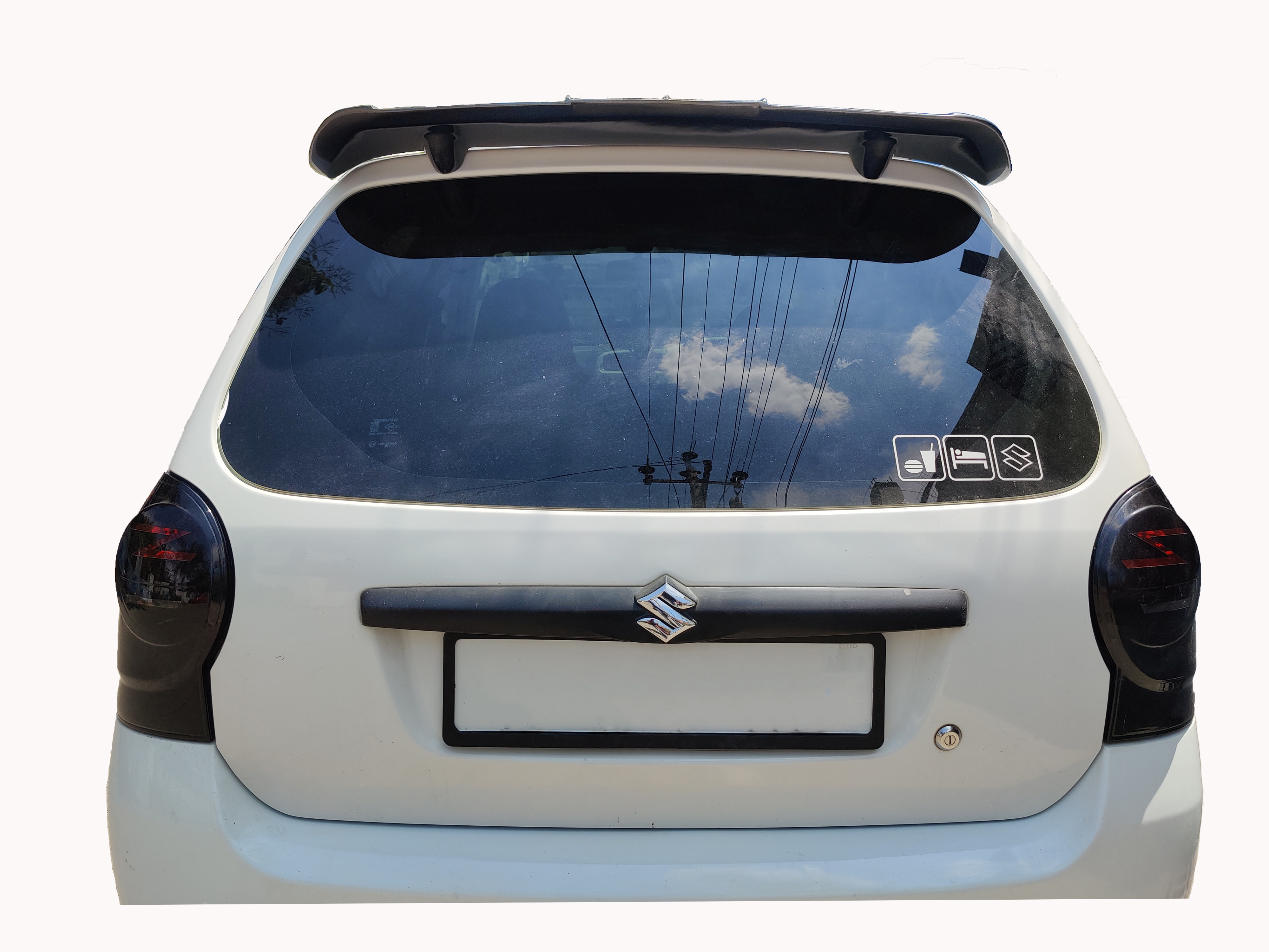 Car  Spoiler Compatible with Alto K10. Semi-Finished Car Spoiler Alto (Unpainted Grey)