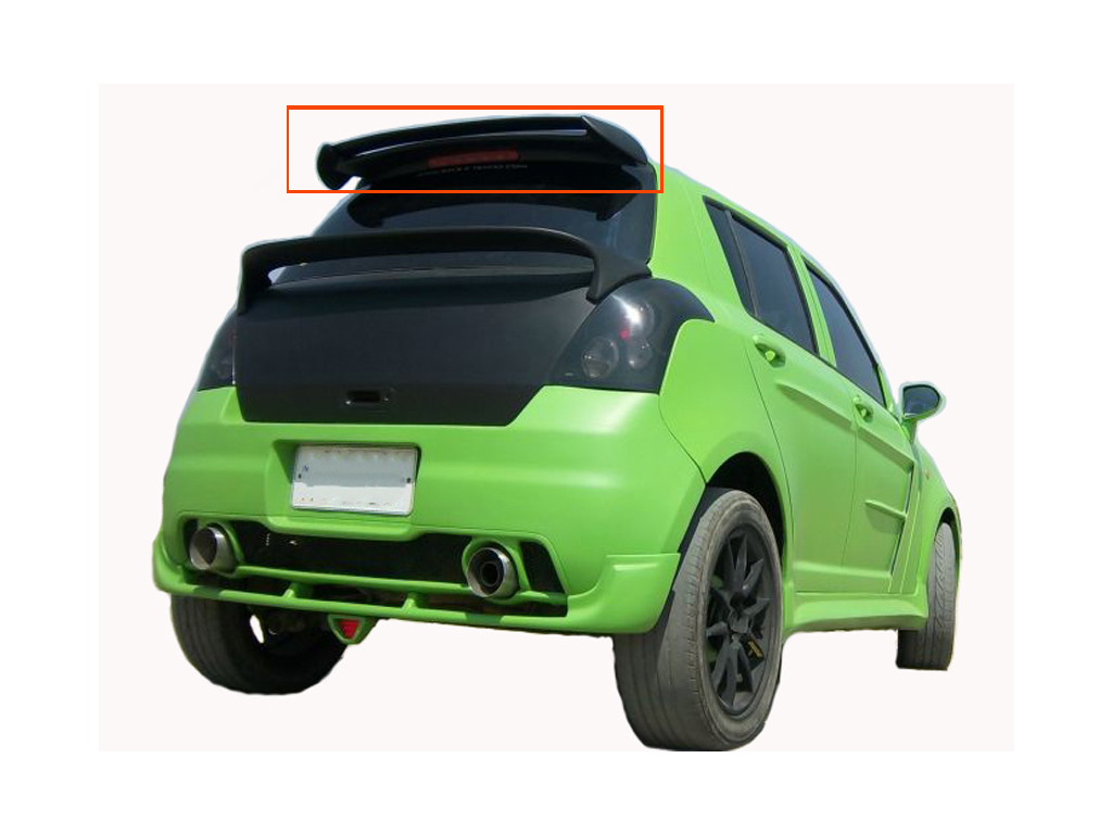 Car Spoiler Compatible with Maruthi Swift (Unpainted - Ps Grey Color) Car Spoiler with Light Weight Fiber Reinforced Plastic (FRP) - Drilling Required.