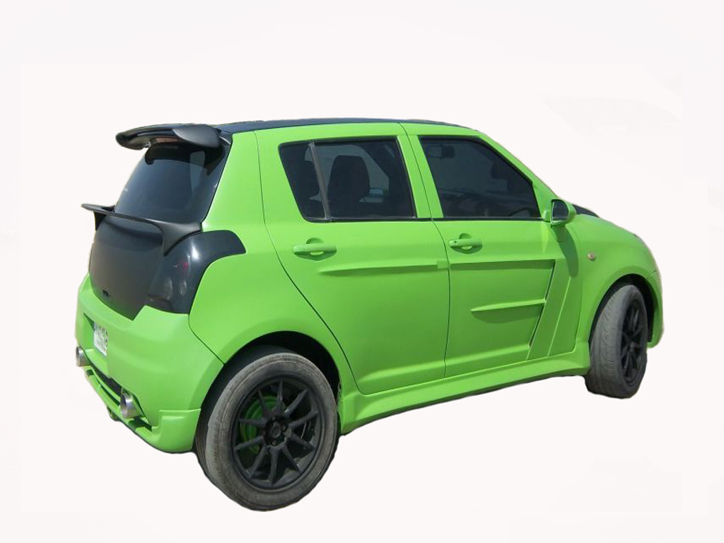 Car Spoiler Compatible with Maruthi Swift (Unpainted - Ps Grey Color) Car Spoiler with Light Weight Fiber Reinforced Plastic (FRP) - Drilling Required.