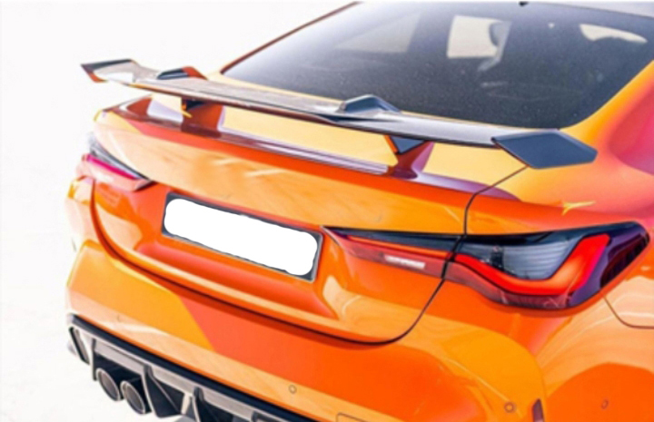 GT Type Sportz Spoiler Semi-Finished (Unpainted Grey) Car Spoiler Fiber Reinforced Plastic (FRP) Compatible with Benz Cars