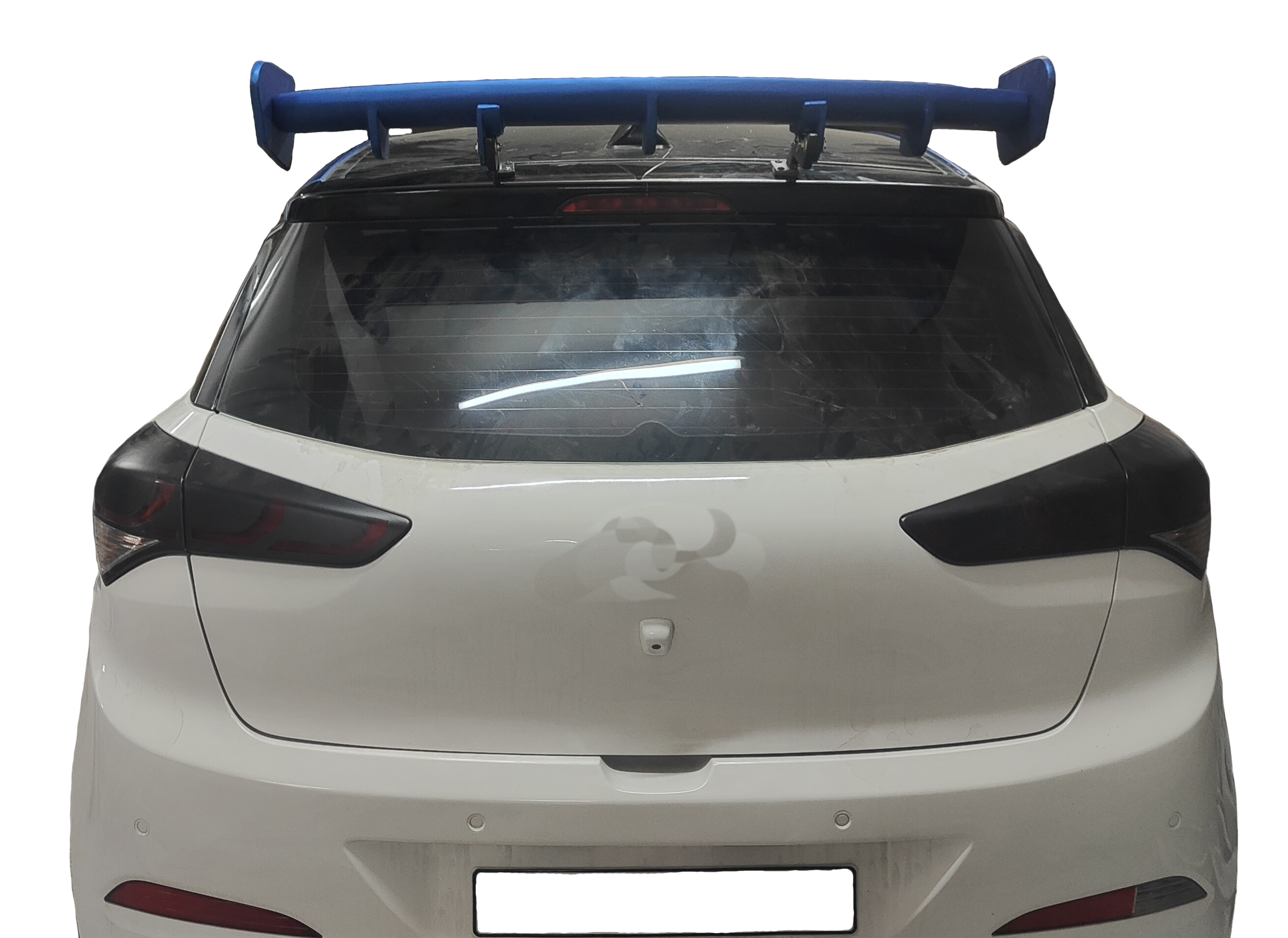 Car Spoiler Compatible with Hyundai I 20 (Unpainted - Ps Grey Color) Car Spoiler with Light Weight Fiber Reinforced Plastic (FRP) Drilling Required.