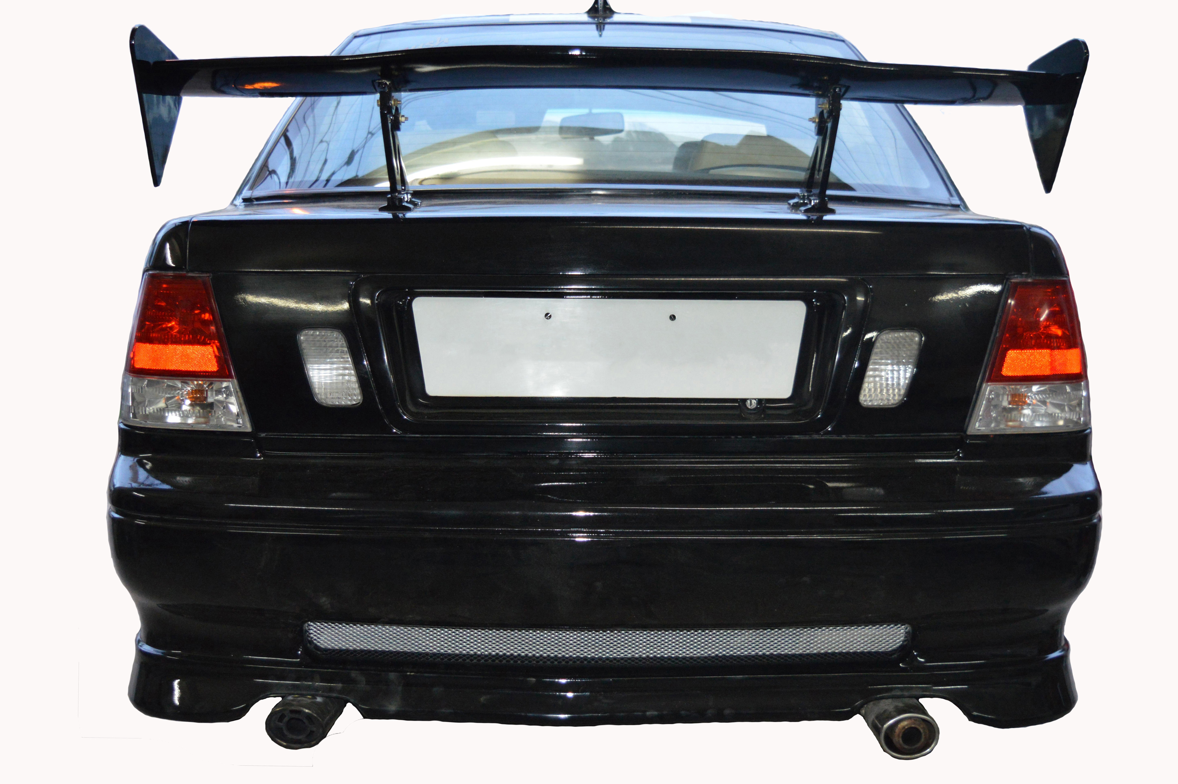 Maruthi Esteem Gt Type Sports Spoiler with Aluminium Stand Semi-Finished (Unpainted Grey) Car Spoiler with Light Weight Fiber Reinforced Plastic (FRP)