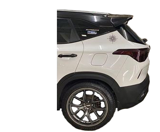 GT Type Sportz Spoiler Semi-Finished (Unpainted Grey) Car Spoiler Fiber Reinforced Plastic (FRP) Compatible with SELTOS