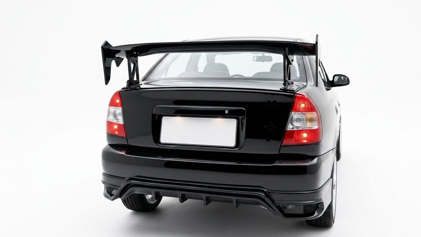 Car Spoiler Compatible to Accent Semi-Finished (Unpainted) Fiber Reinforced Plastic (FRP) | New Year Gift for Car Lover | Spoiler for car Lovers.
