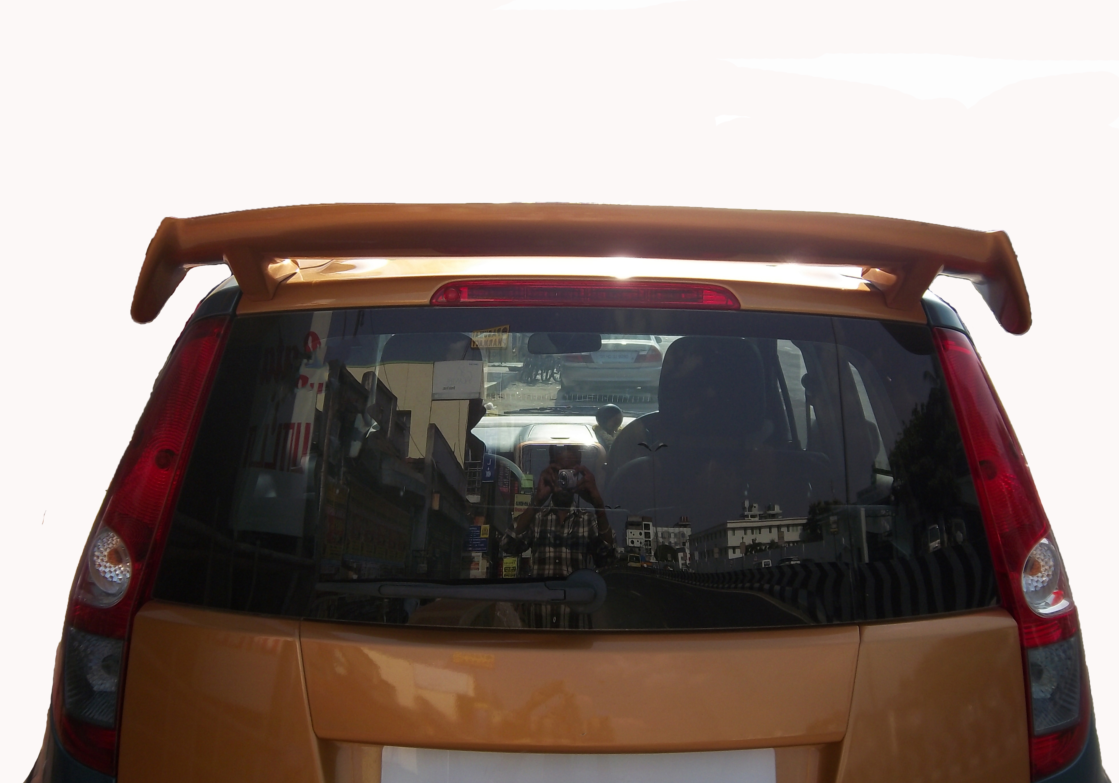Car Spoiler with Light Weight Compatible with Maruthi Ritz. Semi-Finished Car Spoiler Maruthi Ritz (Unpainted Grey)