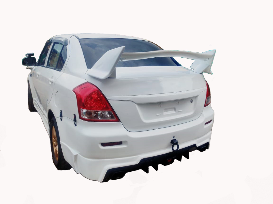 Car Spoiler Compatible to Swift Dzire Semi-Finished (Unpainted) Fiber Reinforced Plastic (FRP)