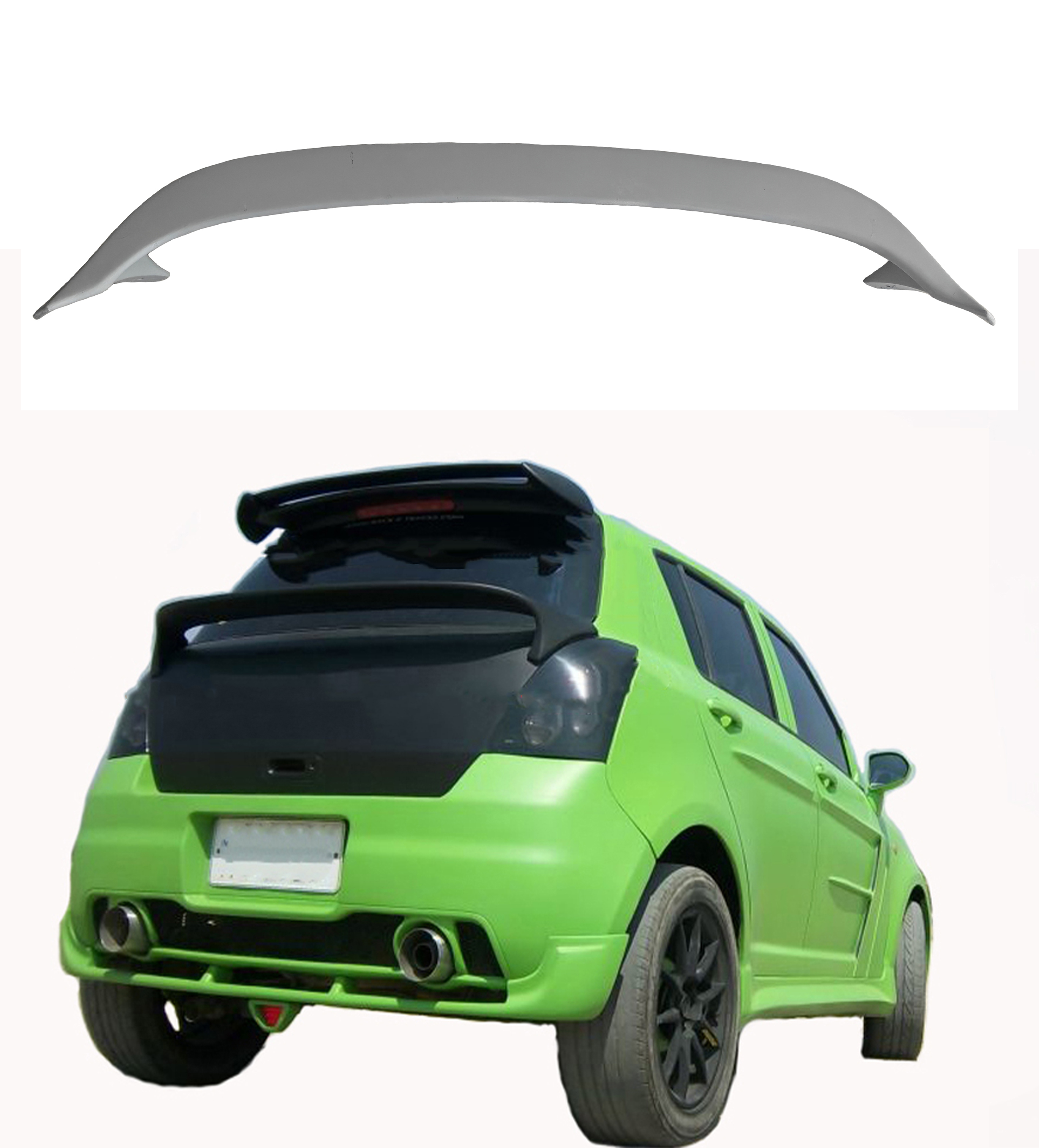 Car Spoiler| Compatible to Swift - Semi-Finished (Unpainted) Fiber Reinforced Plastic (FRP)