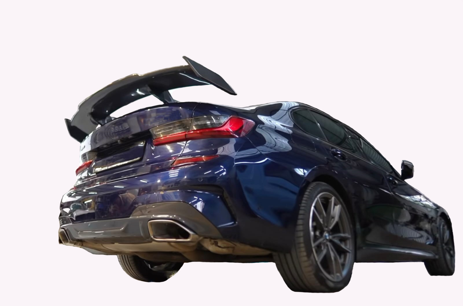 GT Type Sportz Spoiler Semi-Finished (Unpainted Grey) Car Spoiler Fiber Reinforced Plastic (FRP) Compatible with Benz Cars