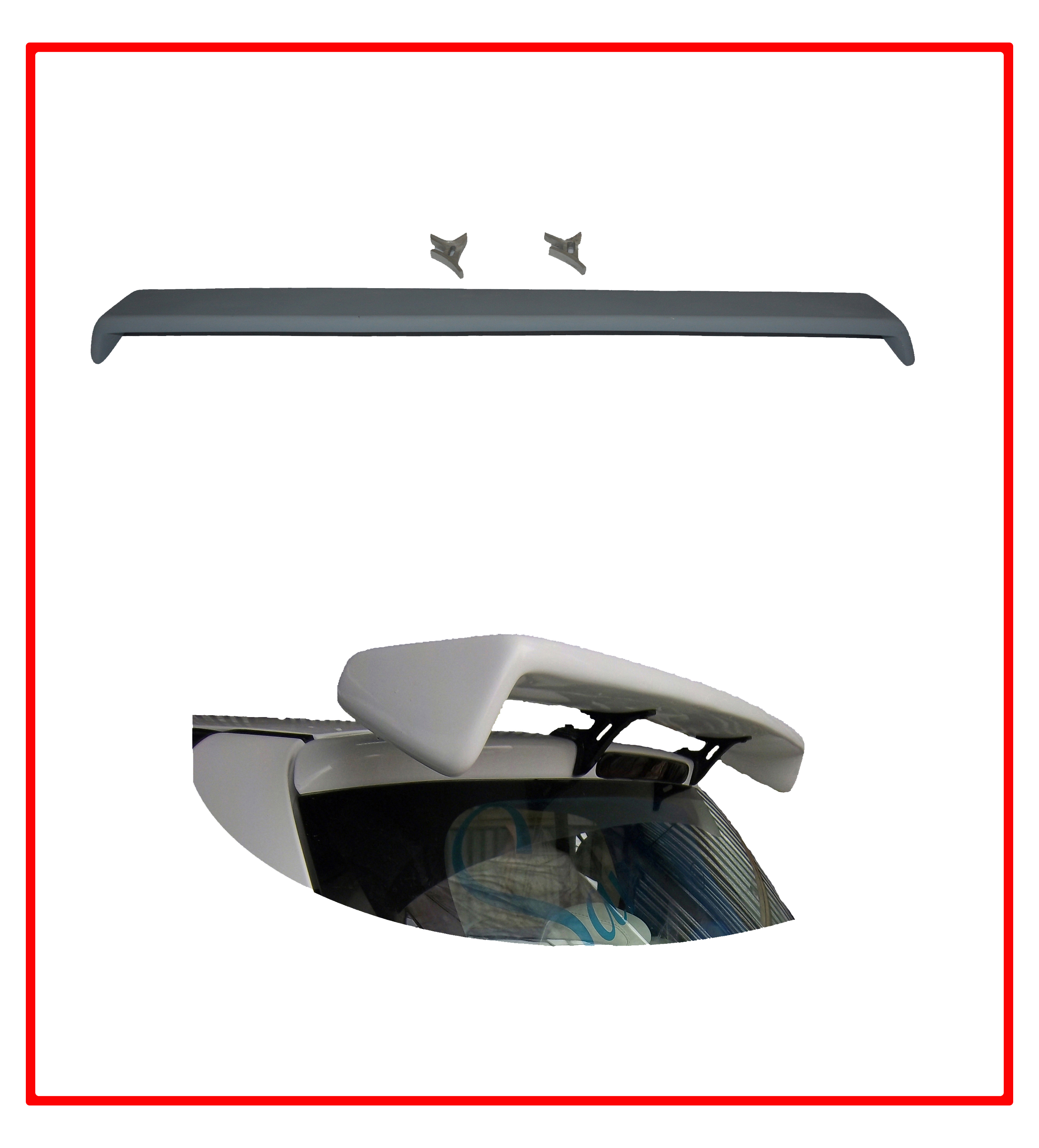 GT Type Sportz Spoiler Semi-Finished (Unpainted Grey) Car Spoiler Fiber Reinforced Plastic (FRP) Compatible with Swift 2006 to 2010 Cars