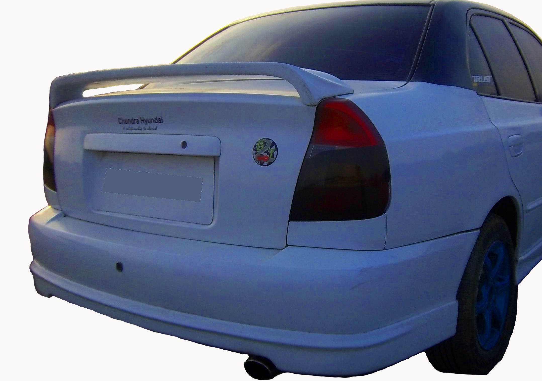 Accent |Car Spoiler| Semi-Finished(Un-Painted) Fiber Reinforced Plastic (FRP) Drilling Required.