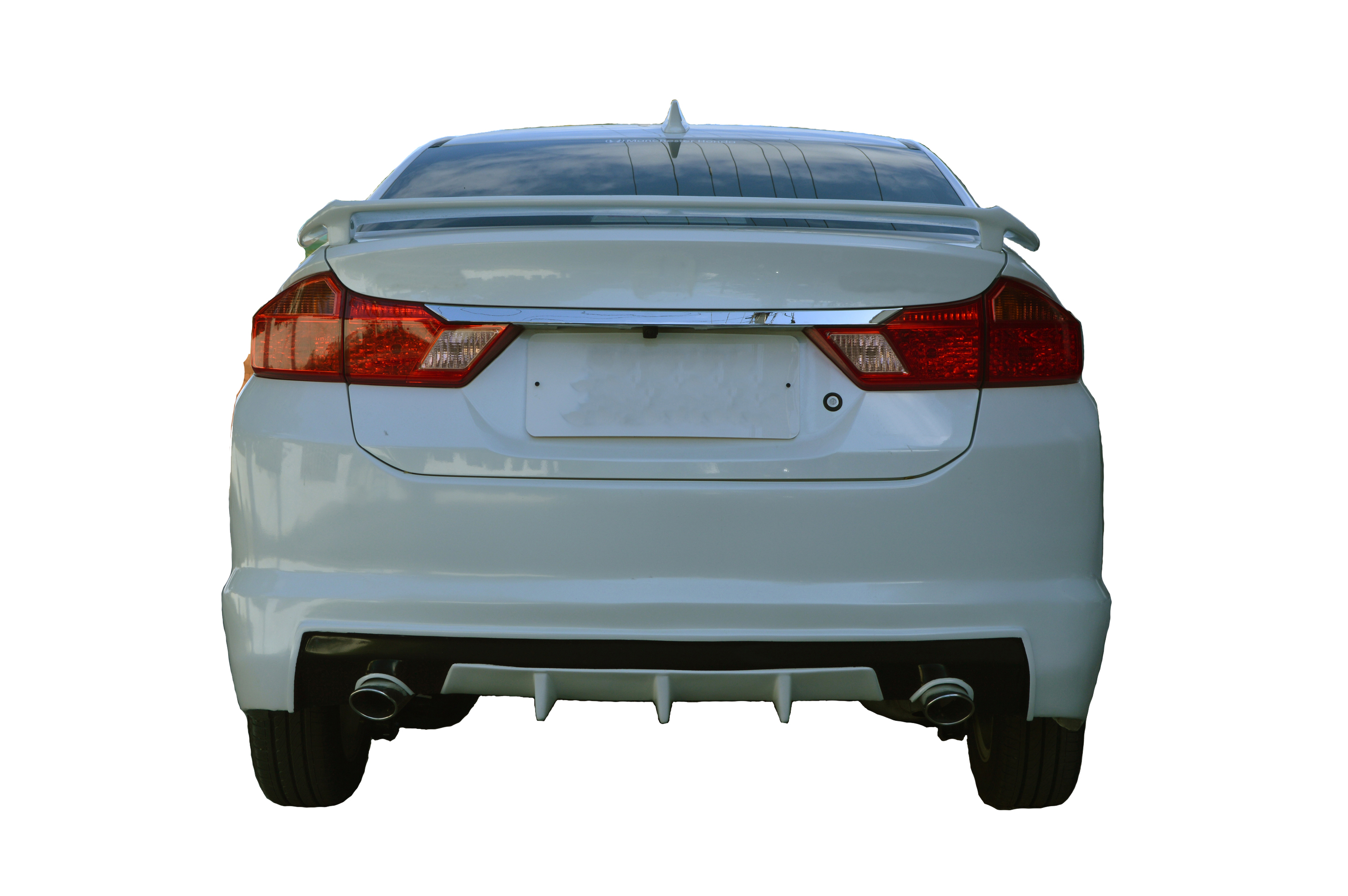 Car Spoiler Compatible to City Semi-Finished (Unpainted) Fiber Reinforced Plastic (FRP)