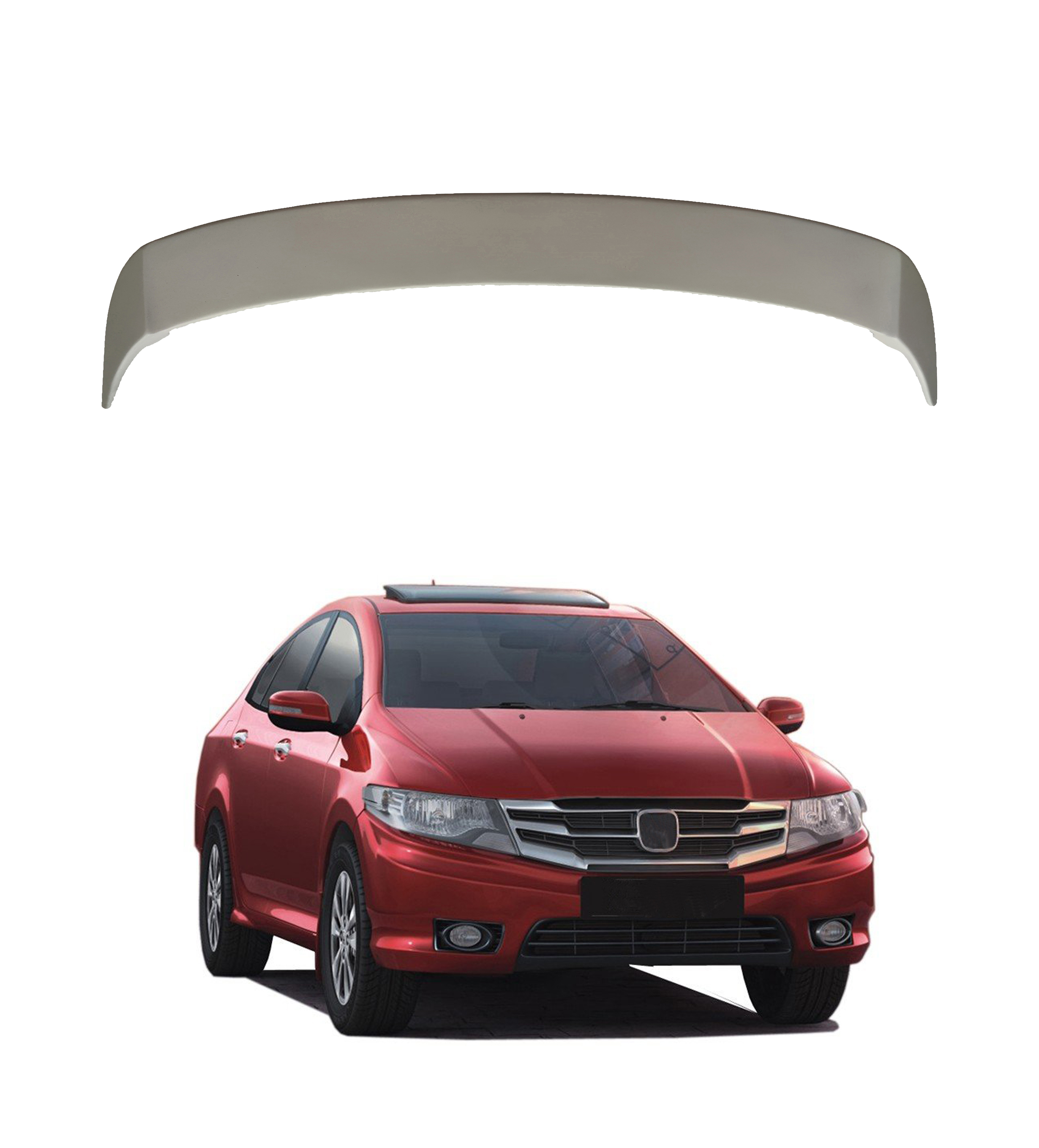 Car Spoiler Compatible with City 2005 to 2008 (Unpainted - Ps Grey Color) Car Spoiler with Light Weight Fiber Reinforced Plastic (FRP) Drilling Required.